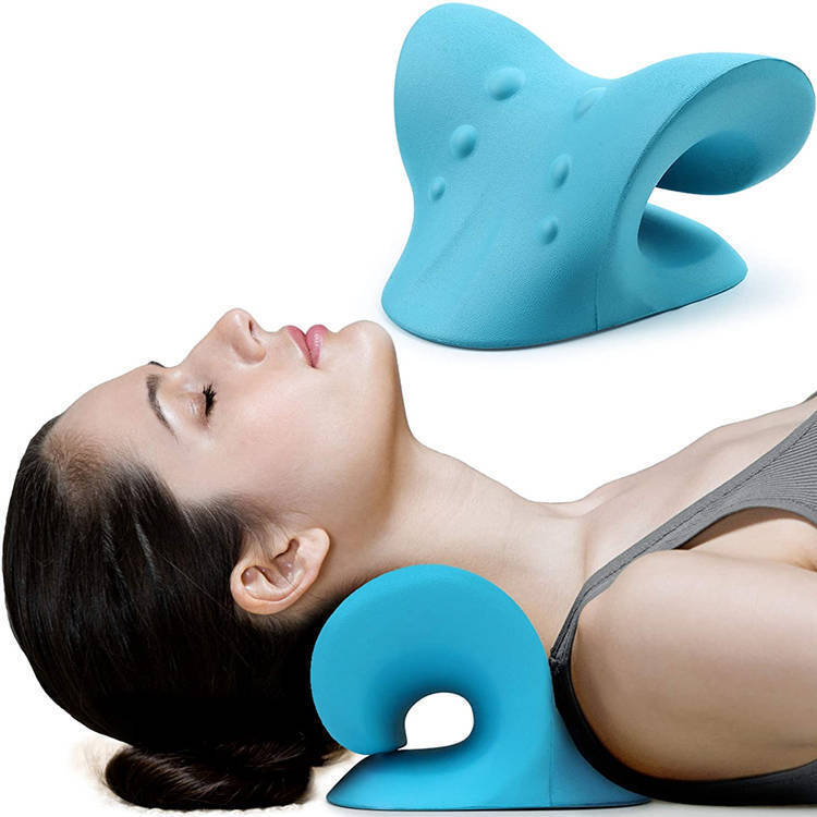cervical traction pillow neck stretcher neck pain headaches tmj cover physio