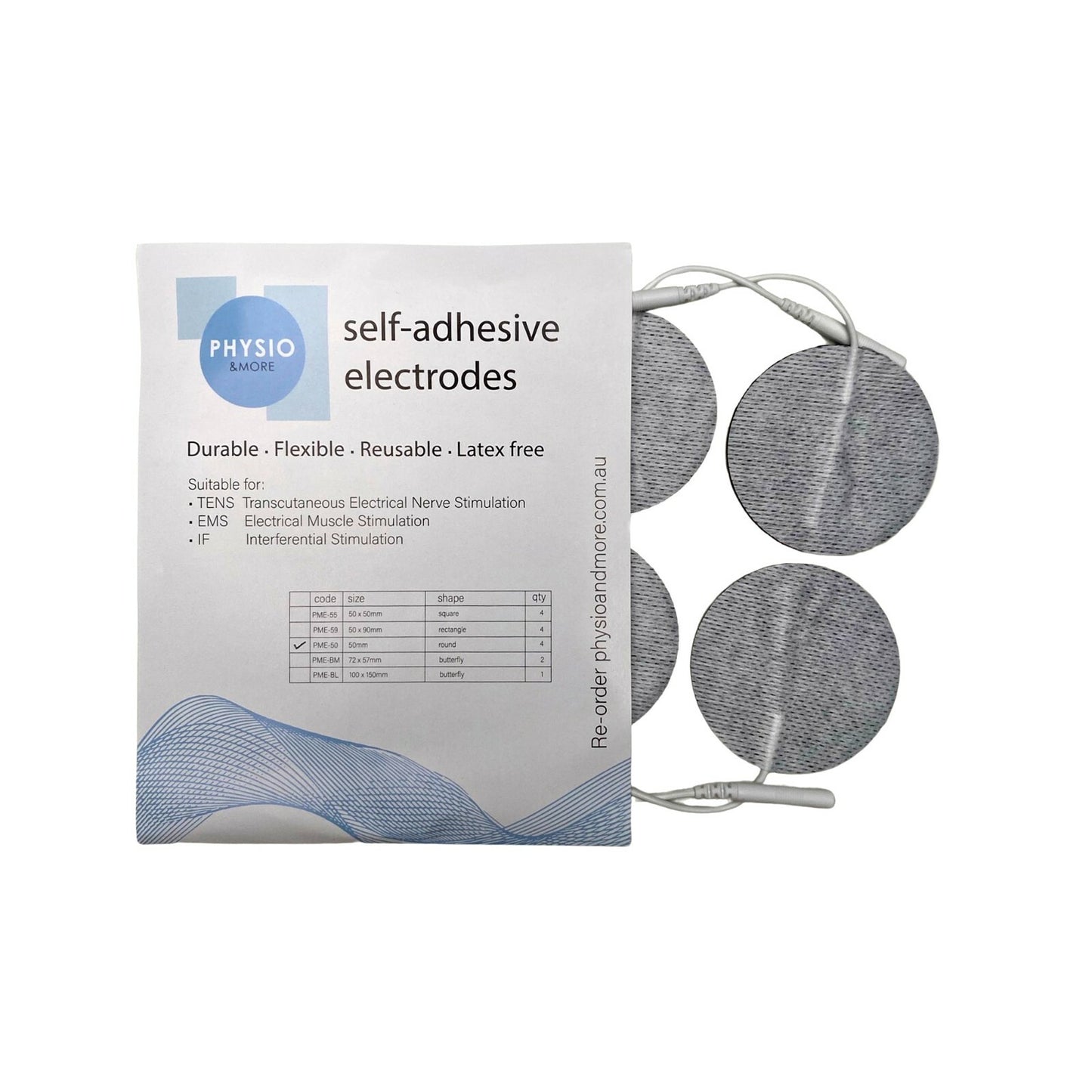 Premium Physio& more self adhesive electrodes